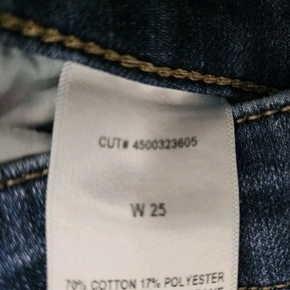 Joes Jeans Jamie Skinny Mid Rise Raw Hem Stretch Blue Jeans Size 25 28x28 - Picture 10 of 10